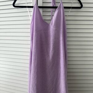 Terrycloth Lavender Halter Cover Dress